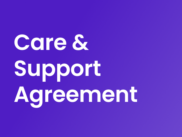 Care & support agreement