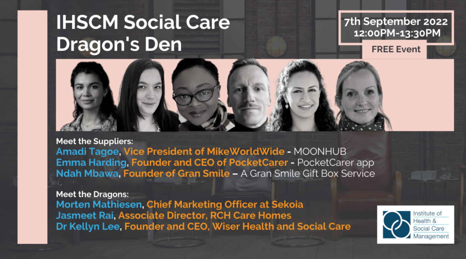 Pocket Carer founder, Emma Harding, selected for ‘Dragon’s Den’ event